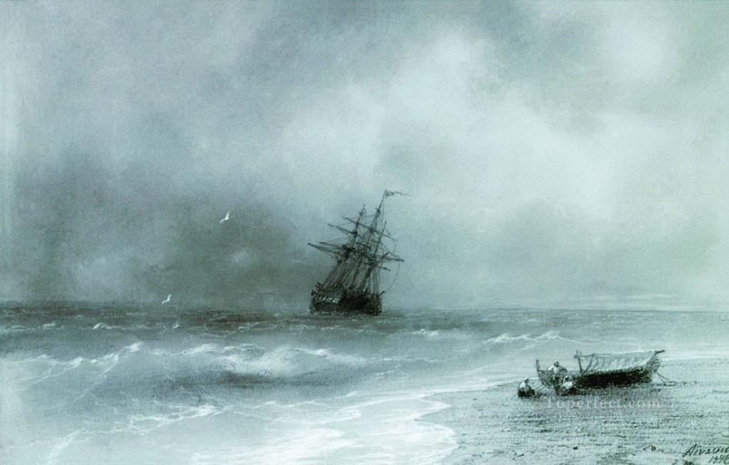 荒海 1844 ロマンチックなイワン・アイヴァゾフスキー ロシア油絵